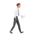 Office male worker walking