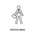 Office Man icon from office tools collection. Simple line Office Man icon for templates, web design and infographics Royalty Free Stock Photo