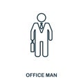 Office Man line icon. Thin design style from office tools icon collection. Simple office man icon for infographics and templates Royalty Free Stock Photo