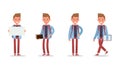 Office man worker character vector design. no22 Royalty Free Stock Photo