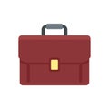 Office manager briefcase icon flat isolated vector Royalty Free Stock Photo