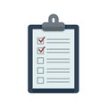 Office manager clipboard icon flat isolated 