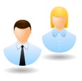 Office manager icons Royalty Free Stock Photo