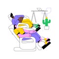 Office massage zone isolated cartoon vector illustrations.