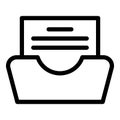 Office material icon, outline style