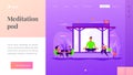 Office meditation booth landing page template