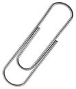 Office metal paper clip isolated on white background. Important documents holder Royalty Free Stock Photo