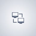 Office network, computer networking, vector best flat icon Royalty Free Stock Photo