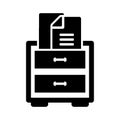 Office Nightstand Icon,Office drawer