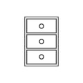 office nightstand icon. Element of cyber security for mobile concept and web apps icon. Thin line icon for website design and