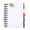 Office notebook. Back to school concept. Post it note.