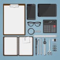 Office objects set Royalty Free Stock Photo