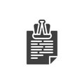 Office paper clip document vector icon