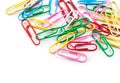 Office paper clips isolated on white background Royalty Free Stock Photo