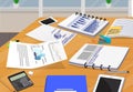 Office Paper Documantation Vector Illustration Royalty Free Stock Photo