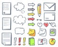 Office Paper and Documents Marks Icons Set Vector Royalty Free Stock Photo