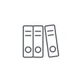 Office paper file folder thin line icon. Linear vector symbol