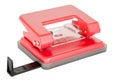 Office paper hole puncher on white background Royalty Free Stock Photo