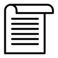 Office paper icon, outline style