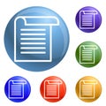 Office paper icons set vector