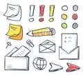 Office Paper and Pencil for Writing Set Vector Royalty Free Stock Photo