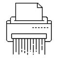 pixel document security featuring office paper shredder Royalty Free Stock Photo
