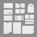 Office Paper Supplies Colorful Blank Templates Set Royalty Free Stock Photo