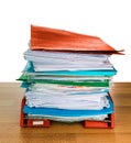Office paperwork in-tray, administration Royalty Free Stock Photo