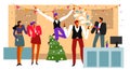 Office party, Christmas and New year celebration, business people Royalty Free Stock Photo