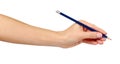 Office pencil with eraser on the end. Tool for writing and drawing