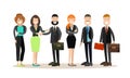 Office people concept vector illustration in flat style Royalty Free Stock Photo