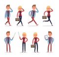 Office people working and poses action character vector design no22 Royalty Free Stock Photo