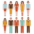 Office peoples set Vector illustrations