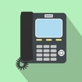 Office phone flat icon Royalty Free Stock Photo