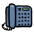 Office Phone Hand Drawn Doodle Icon