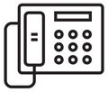 Office phone icon. Landline telephone line symbol