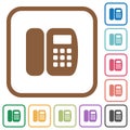 Office phone simple icons