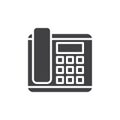 Office phone, telephone icon vector, filled flat sign, solid pictogram isolated on white. Royalty Free Stock Photo