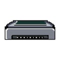 office photo printer game pixel art vector illustration