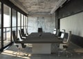 Office Photorealistic Render. 3D illustration. Meeting room.