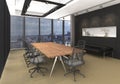 Office Photorealistic Render. 3D illustration. Meeting room.