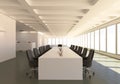 Office Photorealistic Render. 3D illustration. Meeting room.