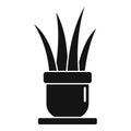 Office plant pot icon, simple style