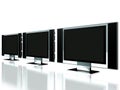 OFFICE PLASMA TV MONITOR Royalty Free Stock Photo