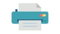 Office Printer with Document Output Printing Icon, vector design Generative AI