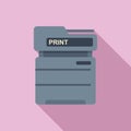 Office printer icon flat vector. Digital print Royalty Free Stock Photo
