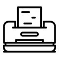 Office printer icon, outline style Royalty Free Stock Photo