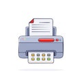 Office Printer Machine Printing Document Paper Technology Royalty Free Stock Photo