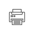 Office printer outline icon