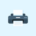 Office Printer with Paper Sheets in a Minimalist Illustration Royalty Free Stock Photo